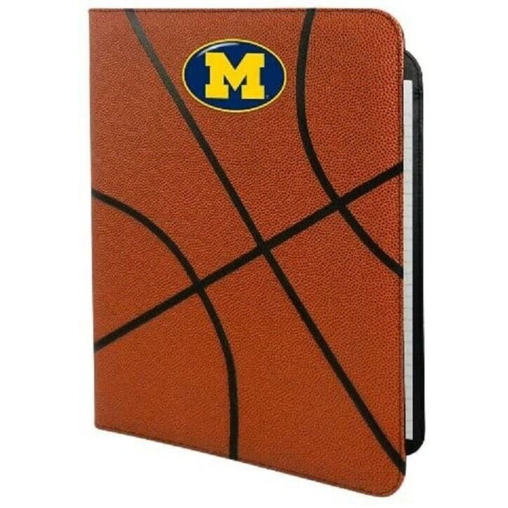 NCAA Michigan Wolverines Basketball Portfolio Notebook Basketball Grain 9.5"X13"
